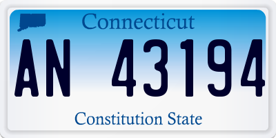 CT license plate AN43194