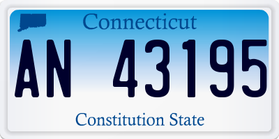 CT license plate AN43195