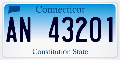 CT license plate AN43201