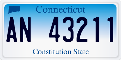 CT license plate AN43211