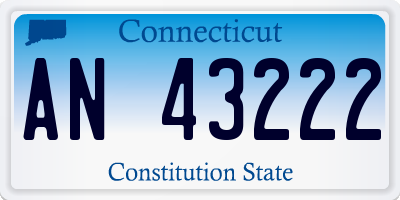 CT license plate AN43222