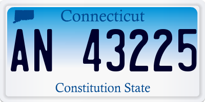 CT license plate AN43225