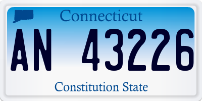 CT license plate AN43226