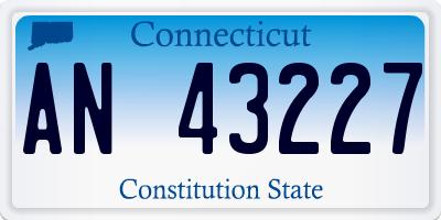 CT license plate AN43227