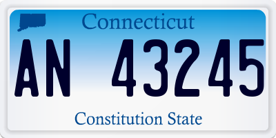 CT license plate AN43245