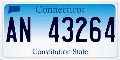 CT license plate AN43264