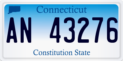 CT license plate AN43276