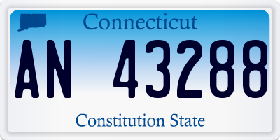CT license plate AN43288