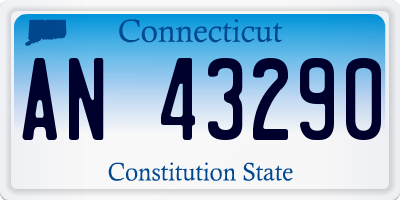 CT license plate AN43290