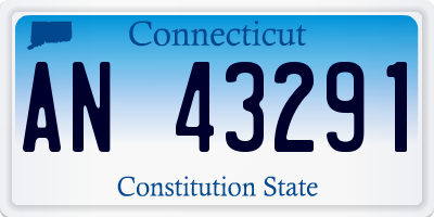CT license plate AN43291