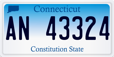CT license plate AN43324
