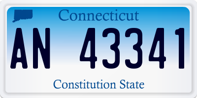 CT license plate AN43341