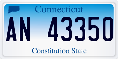 CT license plate AN43350