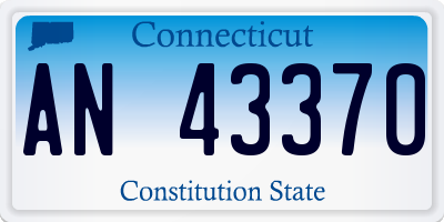 CT license plate AN43370