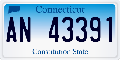 CT license plate AN43391