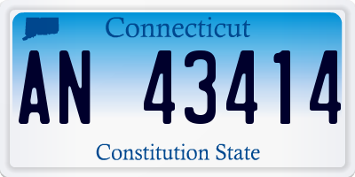 CT license plate AN43414