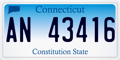 CT license plate AN43416