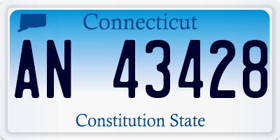 CT license plate AN43428