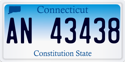 CT license plate AN43438