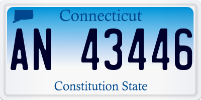 CT license plate AN43446