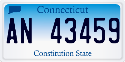 CT license plate AN43459