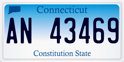 CT license plate AN43469