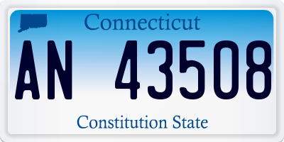 CT license plate AN43508