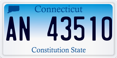 CT license plate AN43510