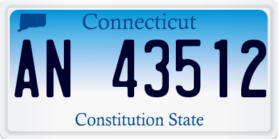 CT license plate AN43512