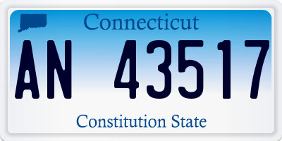 CT license plate AN43517