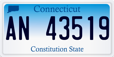 CT license plate AN43519