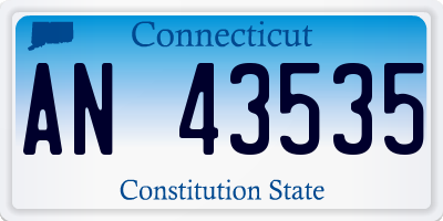 CT license plate AN43535