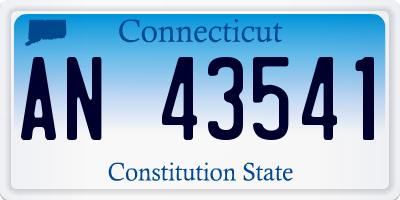 CT license plate AN43541