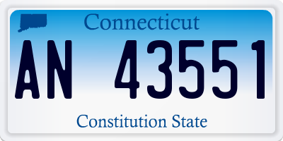 CT license plate AN43551
