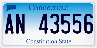 CT license plate AN43556