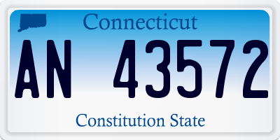 CT license plate AN43572