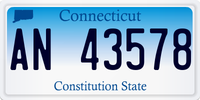 CT license plate AN43578