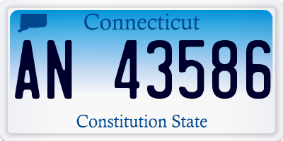 CT license plate AN43586