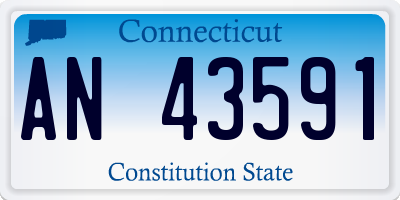 CT license plate AN43591