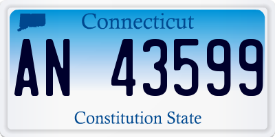 CT license plate AN43599
