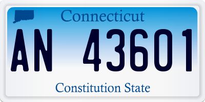 CT license plate AN43601