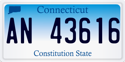CT license plate AN43616