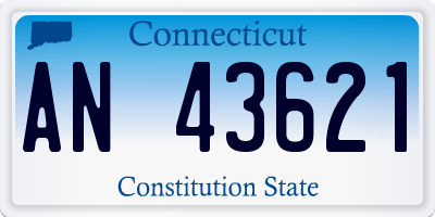 CT license plate AN43621