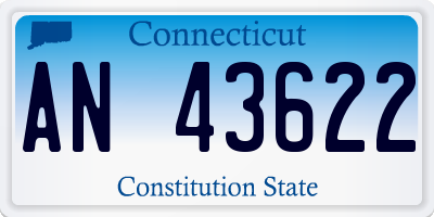 CT license plate AN43622
