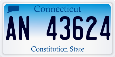 CT license plate AN43624
