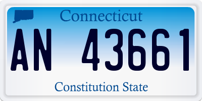 CT license plate AN43661