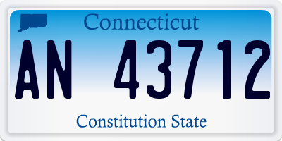 CT license plate AN43712