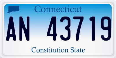 CT license plate AN43719