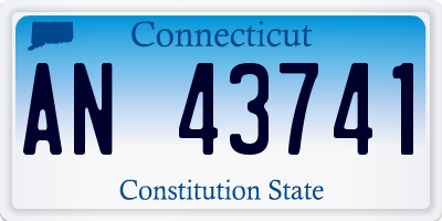 CT license plate AN43741