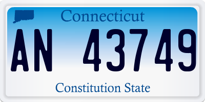 CT license plate AN43749